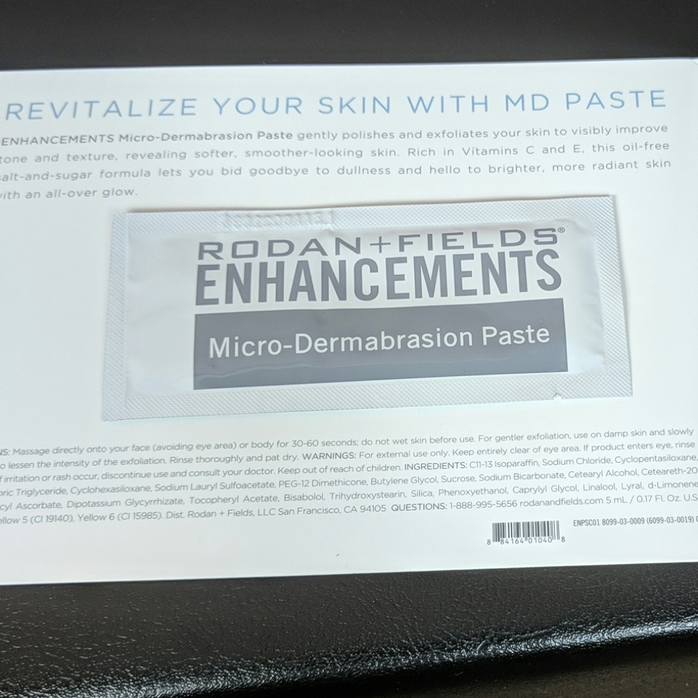 Rodan + Fields enhancements microdermabrasion